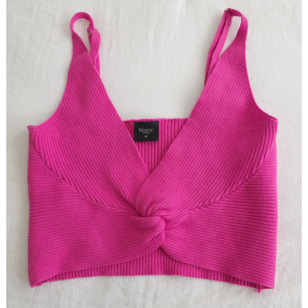Pink Knitted Tank Top